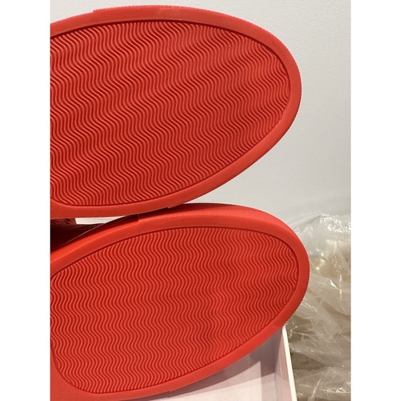 New Balenciaga Leather High Top Perforated Red Mens Sneakers Size, EU-43 US-10 - Picture 8 of 8
